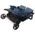 Carrito para gemelos de acero azul