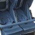 Carrito para gemelos de acero azul