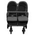 Carrito para gemelos de acero gris oscuro y