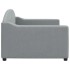 Sofá cama sin colchón tela gris claro 90x200