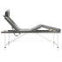 Camilla masaje 4 zonas estructura aluminio antracita 186x68