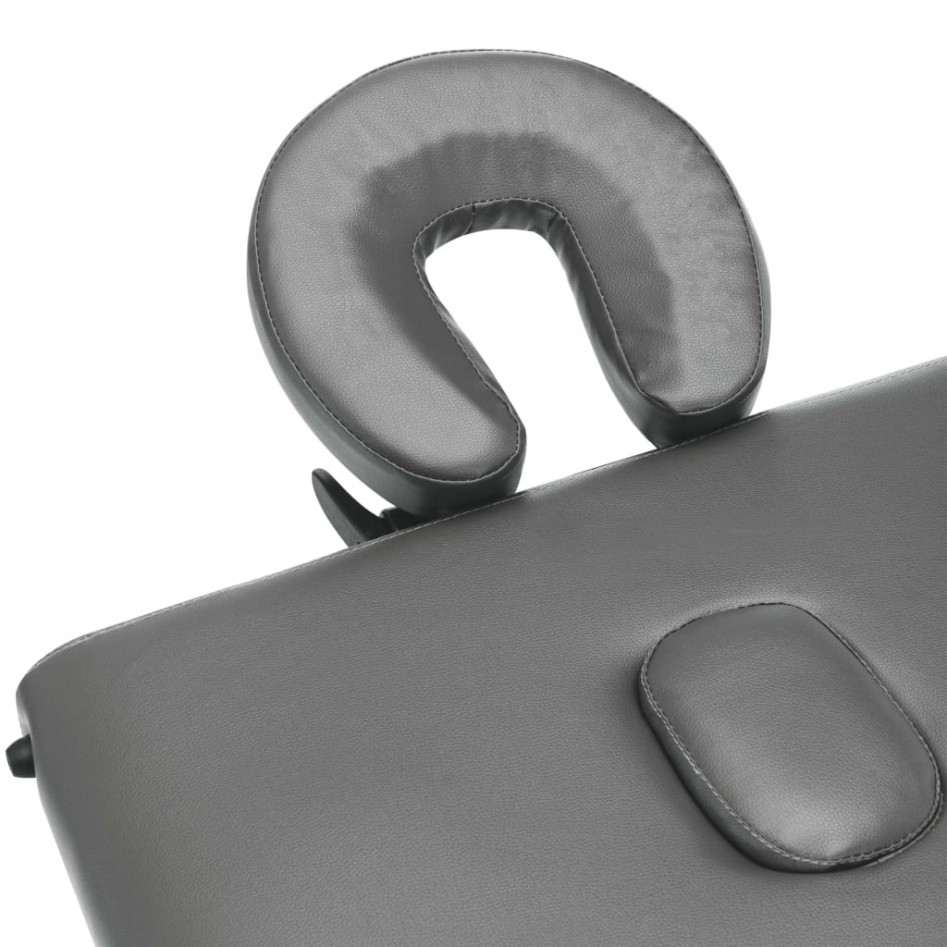 Camilla masaje 4 zonas estructura aluminio antracita 186x68