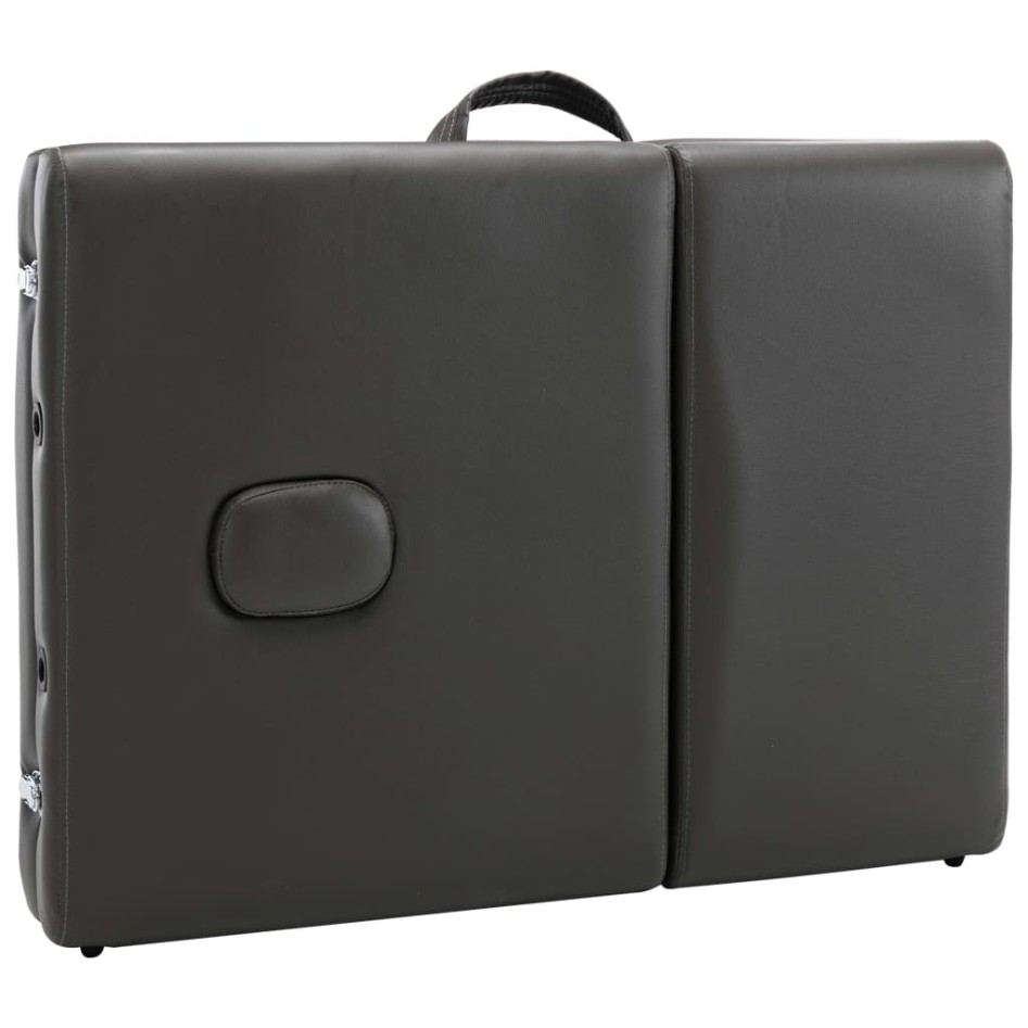 Camilla masaje 4 zonas estructura aluminio antracita 186x68