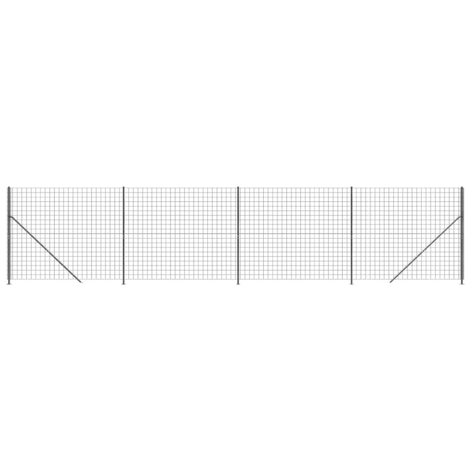 Cerca de alambre con brida gris antracita 2x10