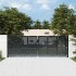 Puerta de jardín acero gris antracita 300x125