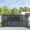 Puerta de jardín acero gris antracita 300x125 cm