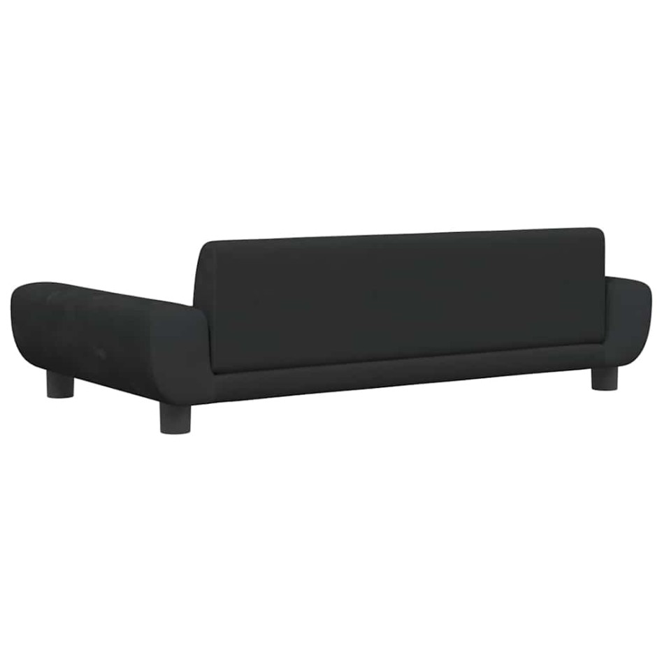 Cama para perros de terciopelo negra 100x54x33