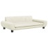 Cama para perros de terciopelo crema 100x54x33