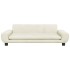 Cama para perros de terciopelo crema 100x54x33