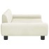 Cama para perros de terciopelo crema 100x54x33