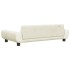 Cama para perros de terciopelo crema 100x54x33