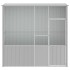 Jaula de pájaros acero galvanizado gris 215x78x200