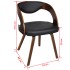 Sillas de comedor 4 uds madera curvada piel sintética