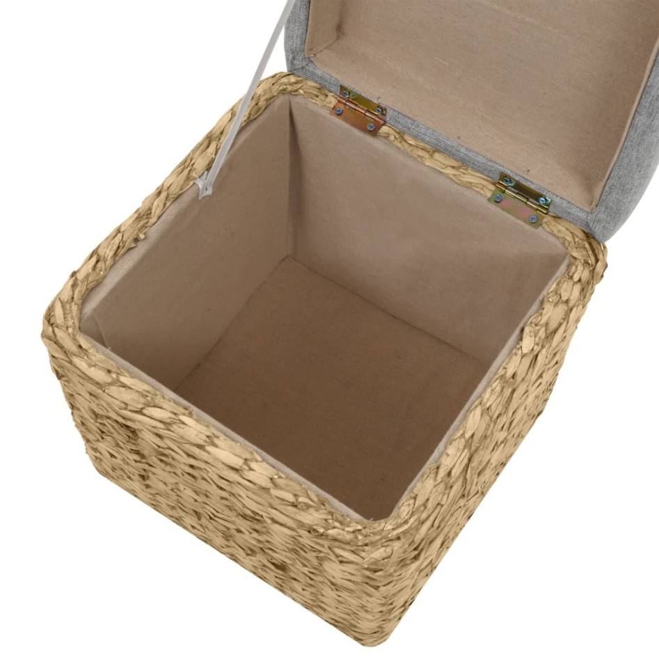 Conjunto de otomanas 2 piezas hierba marina