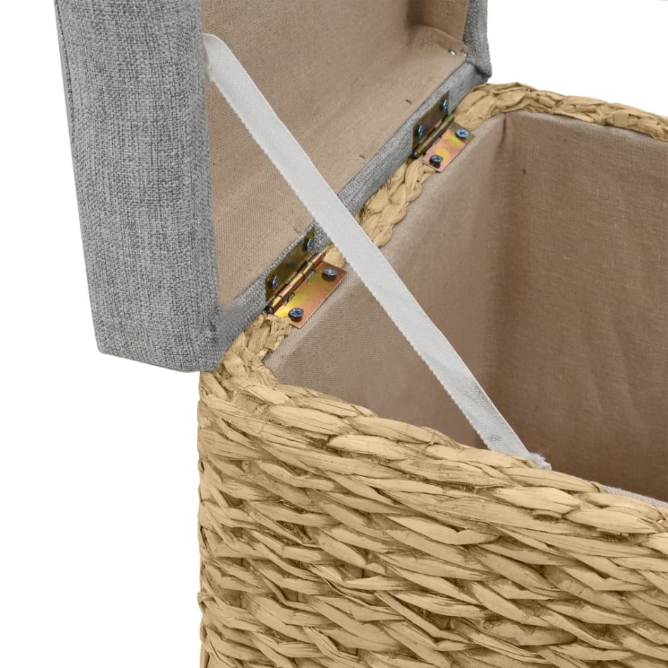 Conjunto de otomanas 2 piezas hierba marina