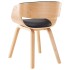 Silla de comedor de madera curvada y cuero sintético