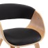 Silla de comedor de madera curvada y cuero sintético