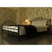 Cama de metal negro con colchón 180x200 cm