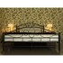 Cama de metal negro con colchón 180x200