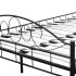 Cama de metal negro con colchón 180x200