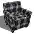 Sillón con cojín de tela