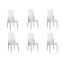 Sillas de comedor 6 uds cuero sintético