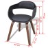 Sillas de comedor 2 uds madera curvada y cuero sintético