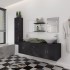 Conjunto de muebles de baño y lavabo 9 piezas