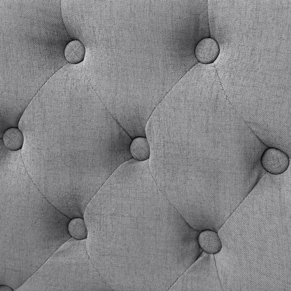 Sillas de comedor 4 unidades tela gris