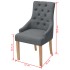 Sillas de comedor giratorias 4 unidades tela gris