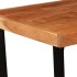 Mesa y taburetes bar madera maciza acacia cuero real y