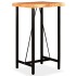 Mesa y taburetes bar madera maciza acacia cuero real y