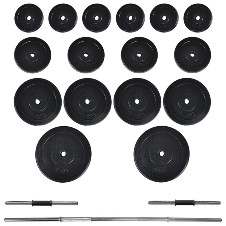 Banco de entrenamiento con soporte de pesas y mancuernas