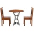 Juego de bistro 3 piezas madera maciza de