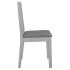 Sillas de comedor con cojines madera maciza gris 6