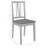 Sillas de comedor con cojines madera maciza gris 6