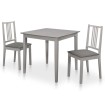 Juego de muebles de comedor 3 piezas MDF gris