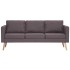 Conjunto de sofás 2 piezas tela gris