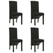 Sillas de comedor 4 unidades tela negras