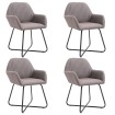 Sillas de comedor 4 unidades tela taupe