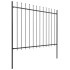 Valla de jardín con puntas de lanza acero negro 15,3x1,5