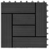 Baldosas de porche de WPC 30x30 cm 2 m² negro 22