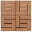 Baldosas de porche de WPC 30x30 cm 2 m² marrón 22 unidades