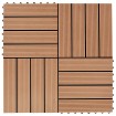 Baldosas de porche de WPC 30x30 cm 2 m² color teca 22 unidades