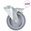 Ruedas giratorias con agujero pasador 24 unidades 100 mm