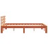Estructura cama con cabecero madera pino marrón cera 120x190