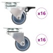 Ruedas dobles giratorias 32 unidades 50 mm