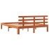 Estructura cama con cabecero madera pino marrón cera 120x190