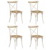 Sillas con respaldo cruzado 4 uds madera maciza de mango
