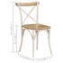 Sillas con respaldo cruzado 4 uds madera maciza de mango